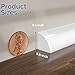 Flexible Quarter Round Molding - 158 Inch Peel and Stick Rubber Quarter Round Trim, Self-Adhesive Bathtub Edge Trim Molding, Suitable for Wall Edge, Floor Corner, Staircase Cabinet Edge (White)