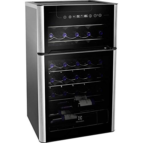 Adega Electrolux 29 Garrafas ACD29 Com 02 Portas Preta e Inox 110V 01312WBA189