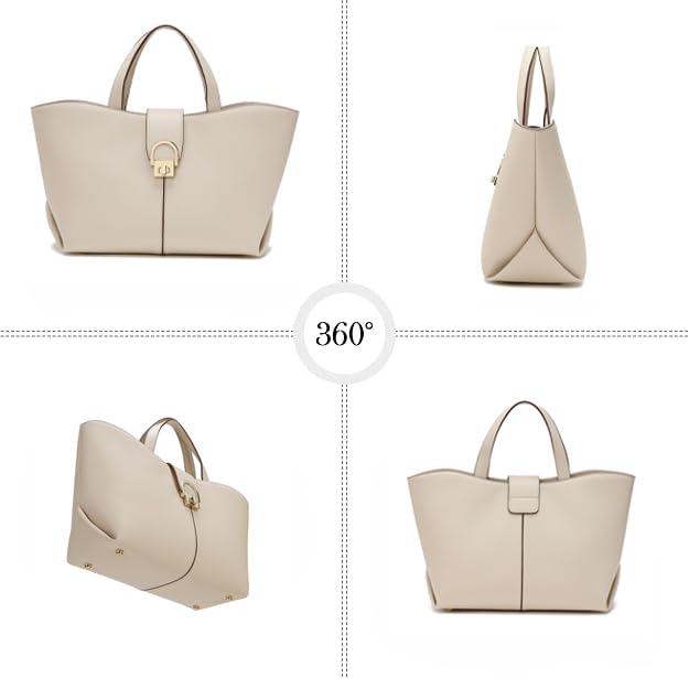 Bolso de mano top handle de cuero para mujer miniatura 3