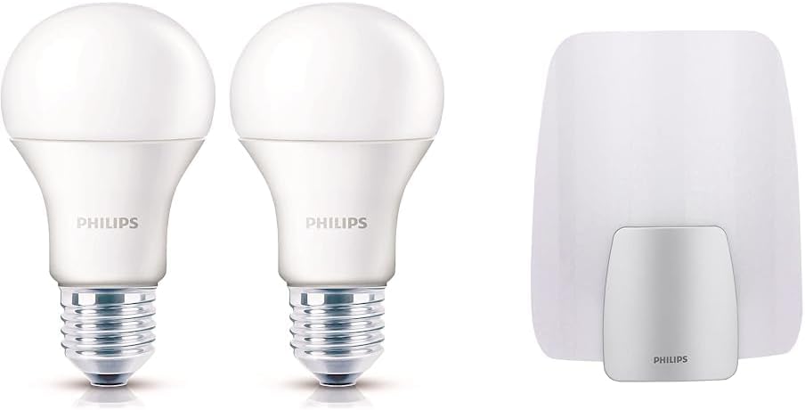 PHILIPS 14-Watts E27 LED Yellow Gold Bulb (Pack of 2) Non-Rechargeable Comet Wall Light 30575(White)