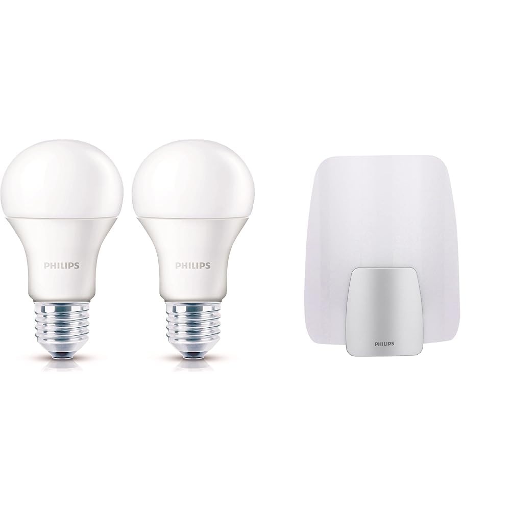 PHILIPS 14-Watts E27 LED Yellow Gold Bulb (Pack of 2) Non-Rechargeable Comet Wall Light 30575(White)
