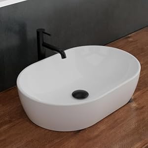 Alpenberger 340 Ovales Aufsatzwaschbecken Keramik