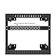 Jingchengmei 12 Ports/Wege/Loch, aufklappbares Patchpanel – 1U 19 Zoll Rack-Mount D-Stecker – Audio mit aufklappbarer Seite (H1U12D, schwarz)