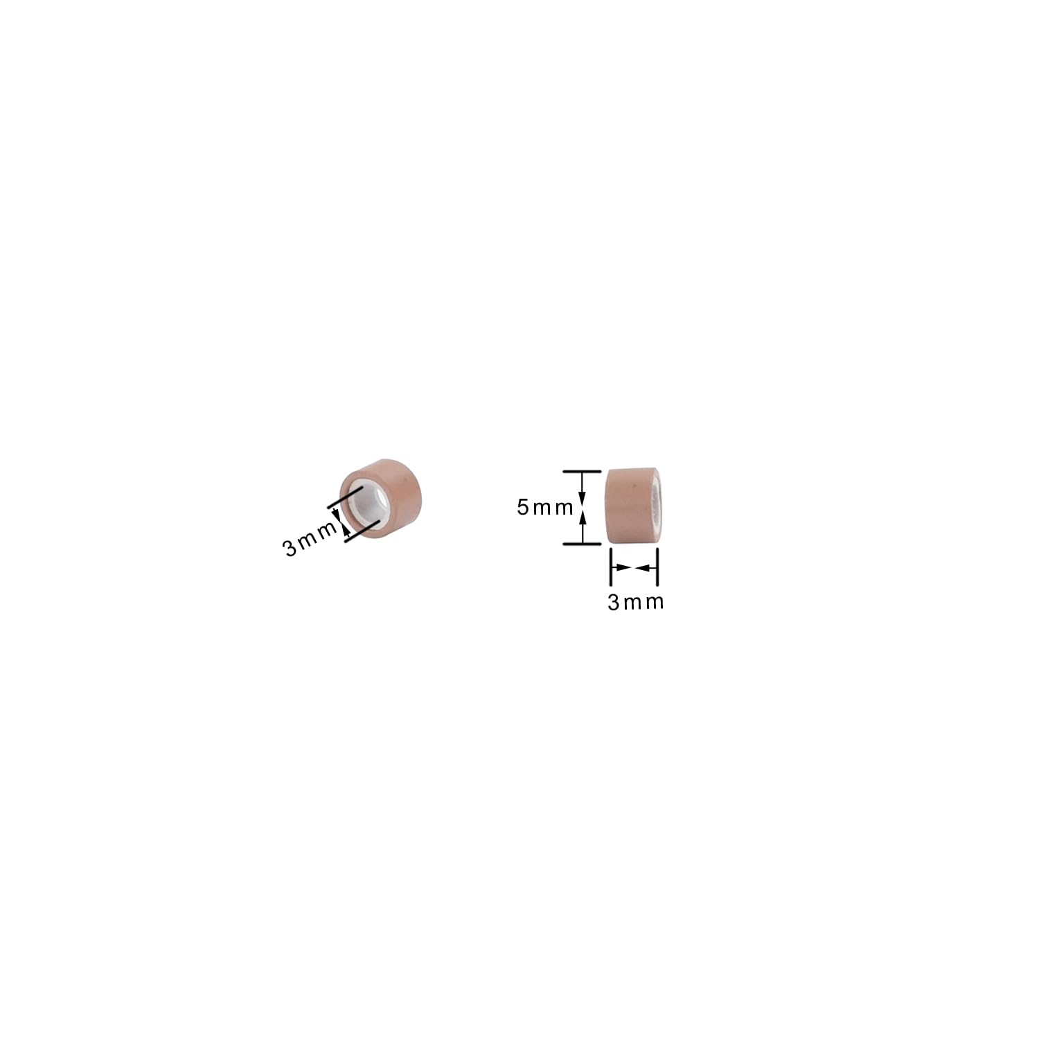 DHWEKU Mikroringe 5,0x3,0x3,0 Mm, 500 Stück In 5 Farben - Mit Silikonbeschichtung Für Haarextensions