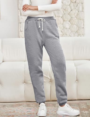 Image of Yeokou Women's Warm Sherpa Lined Athletic Sweatpants Joggers Fleece Pants