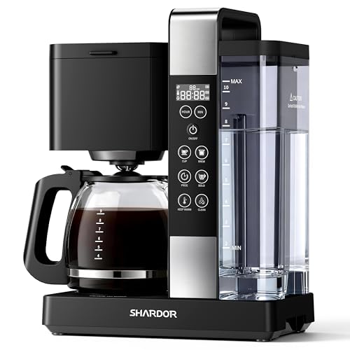 SHARDOR 10-Cup Coffee Maker, Programmable Drip Coffee Machine with 2–10 Cup Setting, Adjustable...