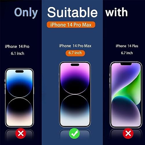 Milomdoi [10 in 1 for Apple iPhone 14 Pro Max Case Clear with 3 Pack Screen Protector Accessories 3 Pack Camera Lens Cover Protective Slim Thin Cute Phone Cases Compatible with MagSafe Women Men