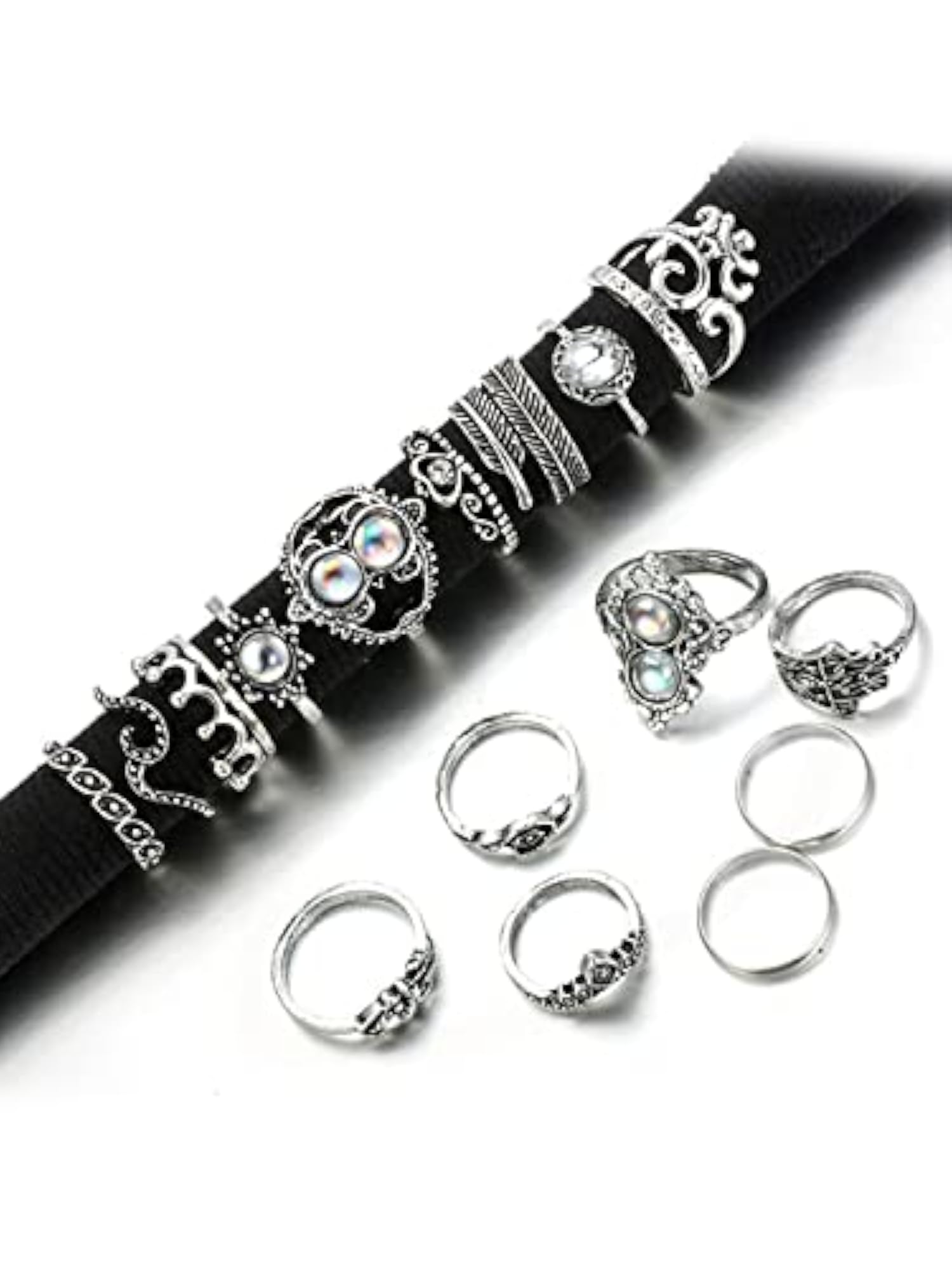 Astonish Oxidised Rings Set of 3