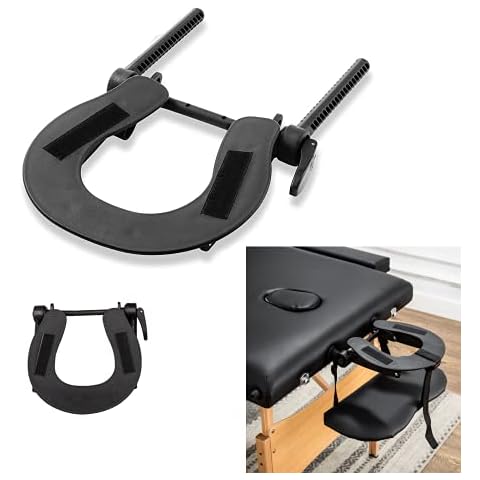 HOINCO 1Pcs Massage Table Face Cradle, Black Face Cradle Massage Table Bed Face Cradle Standard Universal Adjustable Headrest Cradle for Massage Tables Headrest Cover