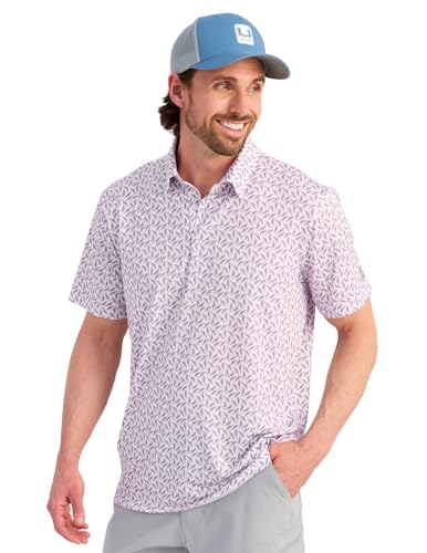 Polo Pursuit à Manches Courtes HUK pour Homme - Vêtement de Sport Performance