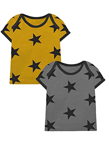 Image of A.T.U.N. (ALL THINGS UBER NICE) Unisex Kids Cotton Printed Regular T-Shirt (Pack of 2)