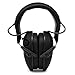 WALKER'S Razor Electronic Quad Muff w/ Bluetooth | 4 Mics 360-Degree Sound Capture 23dB NRR Hearing Protection Range Shooting Earmuffs w/ 2 AAA Batteries, Black