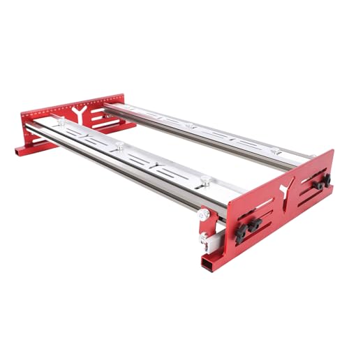 BRRNOO Trineo de Enrutador, Trineo de Enrutador para Aplanar Losas Plantilla de Aplanamiento de Losas Soporte de Ranura de Fresado Aleación de Aluminio para Aplanar y Terminar Madera Contrachapada