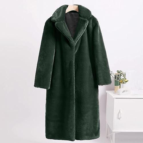 Fur Coat for Women Faux Furry Long Sleeve Overcoat Winter Warm Faux Fur Jacket Casual Oversized Long Outerwear2