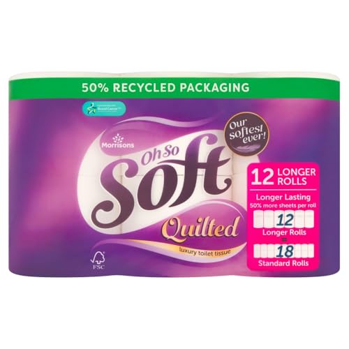 Morrisons Quilted Toilet Tissus 12=18 Roll