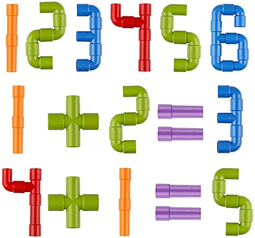 Image of AEXONIZ TOYS Colorful Building Blocks for Kids - Plastic Pipe Building Block with Wheels Creative Smart Activity Fun and Learning Blocks Puzzle Assemble Toys, Children Gift Set(85Pcs)