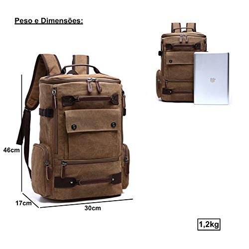 Mochila Masculina De Lona Para Notebook Executiva Viagem 30l