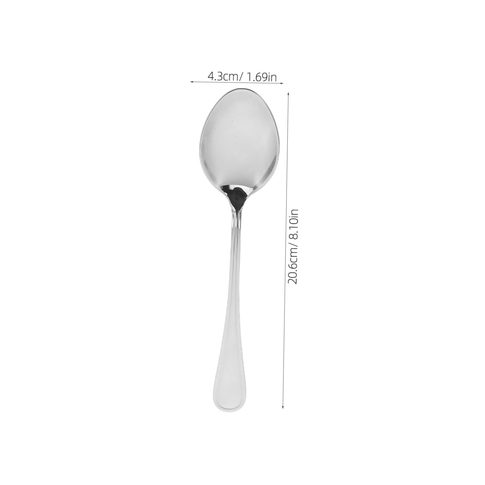 HAKIDZEL Stainless Steel Soup Spoon Food Serving Spoon with Long Handle Ergonomic Design Dishwasher Safe for Buffet Kitchen Use and Housewarming present