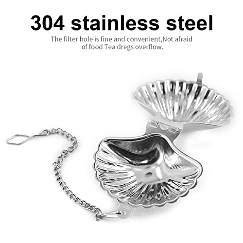 Tslinc 8Pcs Loose Leaf Tea Infuser With Chain And Drip Trays Stainless Steel Tea Ball Tea Strainer For Loose Tea Tea Steeper For Tea Flavoring Herbal Spices Seasonings, Silver #TOP2