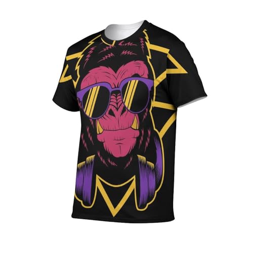 T-Shirts à Col Rond Gorille Homme Anti-Déformation au Quotidien - 4