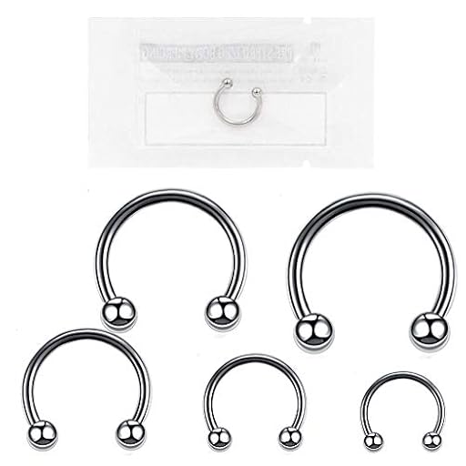 WARRIOR Piercing Herradura Circular/Curva Estéril Barbell Diámetro 6 mm Solo Apto para Trago Hélix Septum en Acero Quirúrgico 316L estéril 16G (1,2 mm) (6) | Ya disponible en tu tienda friki favorita! En mundofriki.es!