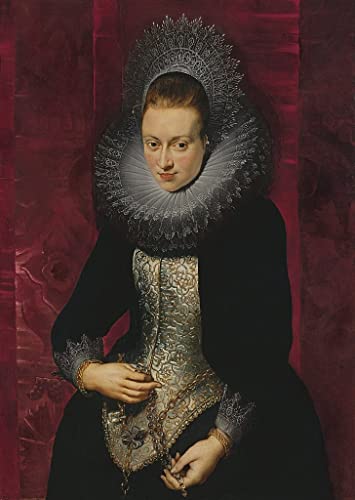 Portrait d'une jeune femme au chapelet Rubens Tableau Toile pour Ambiance Poétique