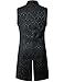 ZEROYAA Mens Gothic Steampunk Double Breasted Jacquard Brocade Vest Waistcoat Sleeveless Tailcoat ZLSV11 Black X Large