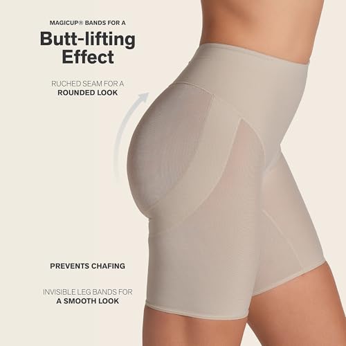 Leonisa Shapewear Shorts for Women, Firm Compression Butt Lifter Shaper Shorts, High Waist Tummy Control2