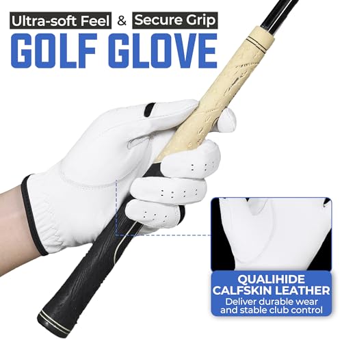 Guante de golf de cuero premium de hombre Handlandy flexible 2