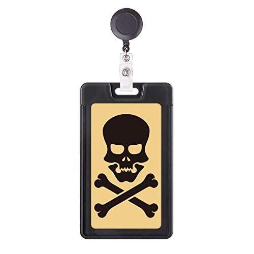 Badge Halloween tête de mort rétractable porte-carte enrouleur infirmière
