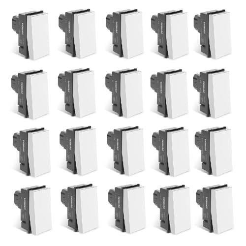 Image of Goldmedal Air Aura 10 Ampere One Way Rocker Switch, White - (Pack Of 20)