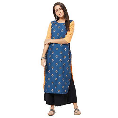 Image of LookMark Crepe Women A-Line Kurta