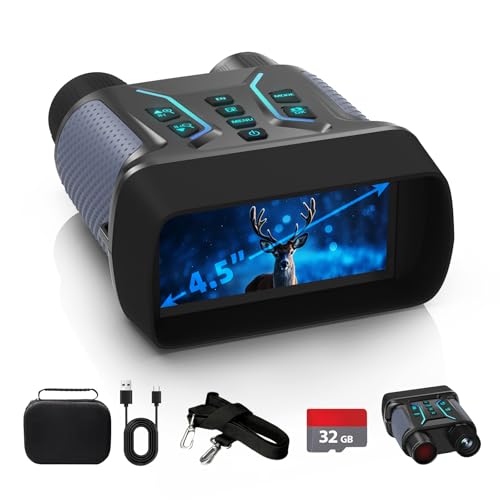 Night Vision Binoculars for Adults & Kids - 4.5'' Screen Infrared Camera