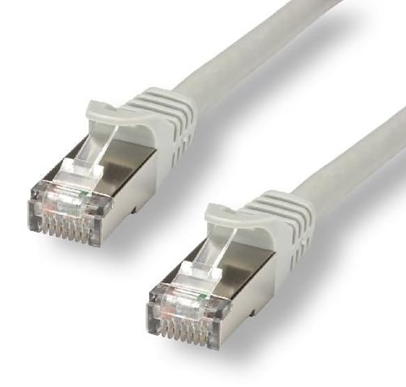 Câble patch Cat 7 S/FTP LSZH gris 2m cordon réseau RJ45 Ethernet