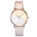 SHENGKE Damenuhr Lederband dezent lässig Geneva wasserdicht kreative Damenuhr K0095-Rosegold