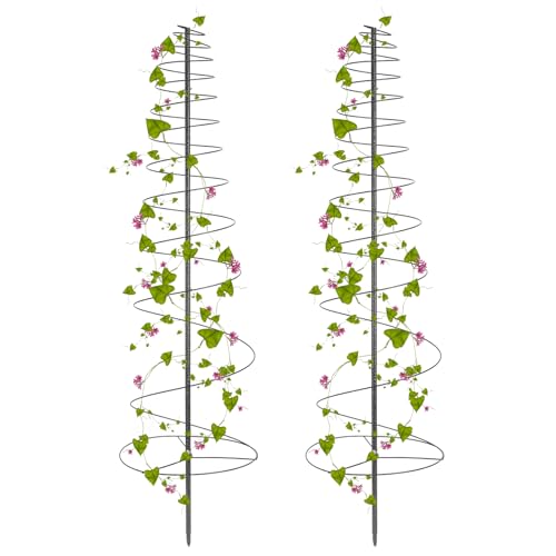 Trellis for Climbing Plants Outdoor, 2 Pack 73inch Tall Plants Trellis Support Metal Garden Trellis for Vegetables Flowers Plants Vine Support