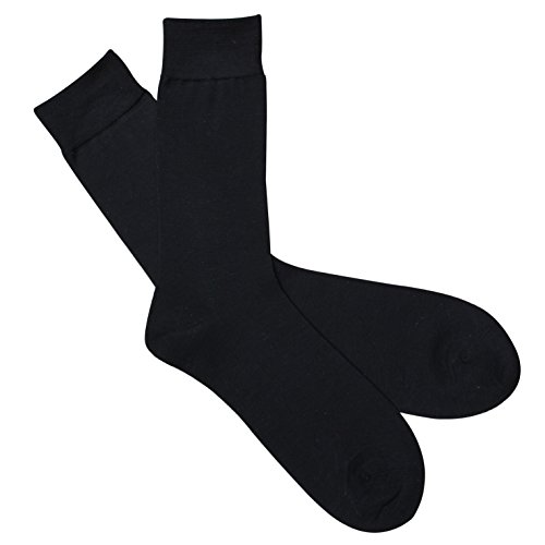 Jasmine Silk Chaussettes Homme - 100% Soie - Confortable et Respirante DE QUALITE SUPERIEURE, Noir, 40-46 Cover