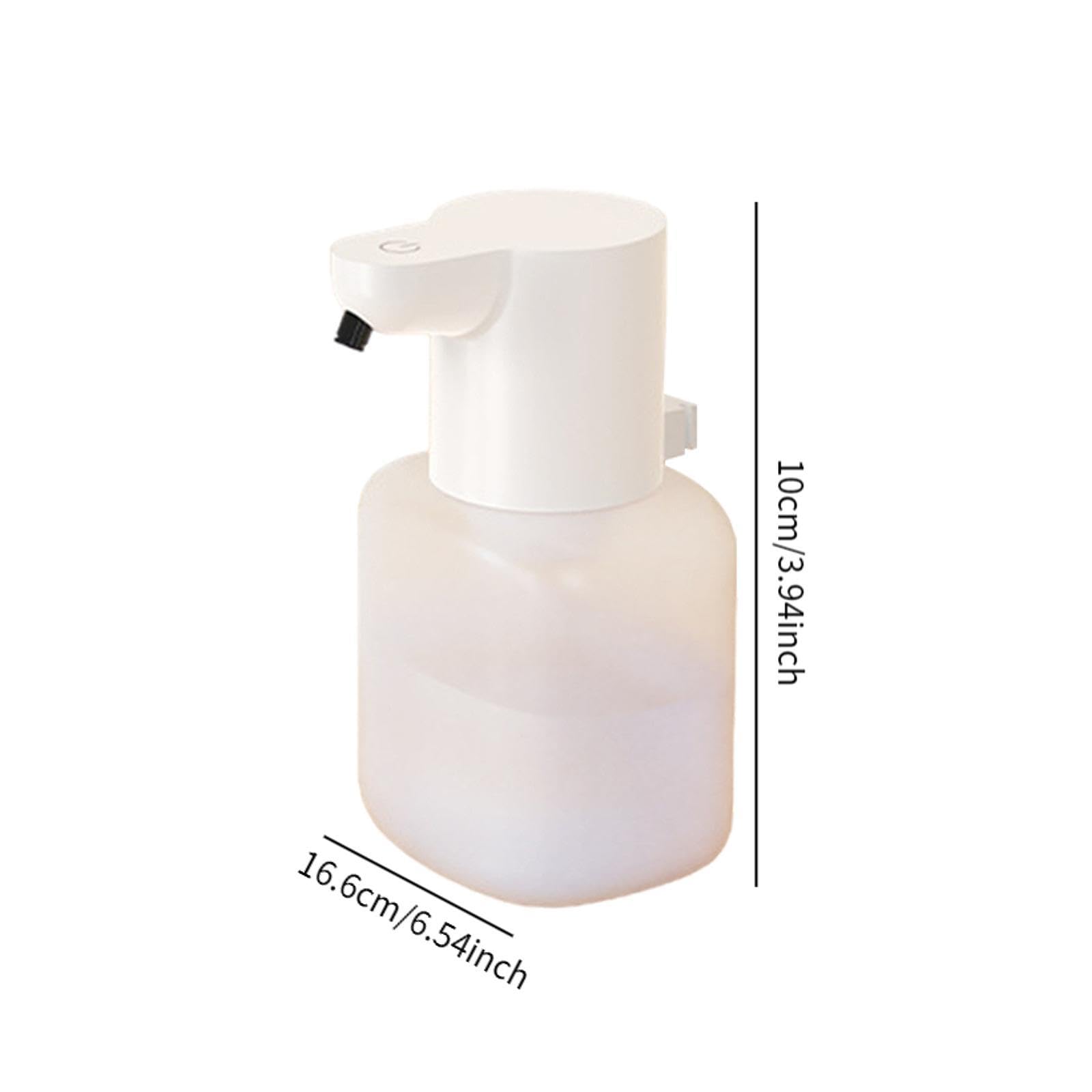 Dispensador Automático de Jabón con Inteligente Dosificador de Jabón Líquido Dispensador Sin Contacto Recargable Depósito 550ml Función Antigot, Líquido Blanco, Individual