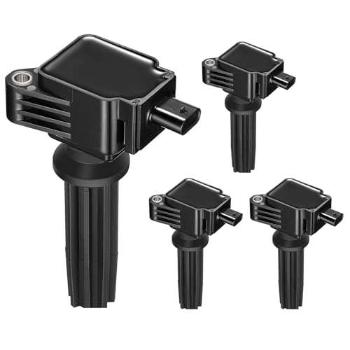 Image of 4 Ignition Coils Pack - Fix Misfires for Ford Edge /Focus /Escape /Fusion /Mustang & Lincoln MKZ /MKC /MKT & Jaguar XF (2.0L /2.3L L4) - Repl. UF670 /DG546 /CM5Z12029A
