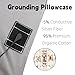 2 Pack Grounding Pillowcase with Cotton Silver Fiber, Conductivity Grounding Pillow Case for Better Sleep, Gray, 20x30 inch