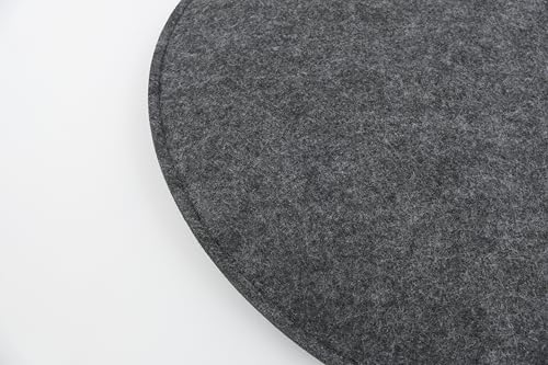 CB Home & Style Filz Sitzkissen Stuhlkissen Polster Auflage Kissen 4er Pack rund oder eckig (Dunkelgrau, Rund - ø35cm)