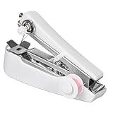 Cabilock Mini Handnähmaschine Weiß Tragbar Kompakt Leicht Für Anfänger Hausreparatur Schnelles Nähen Vielseitig Robust Effizient Für Kleidung Gardinen Handarbeiten Zufällige Farbe