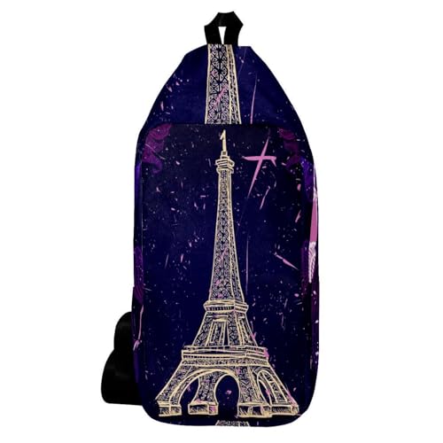 Mochila de día para hombre y mujer con estampado de Torre Eiffel y diseño de bolsa de viaje