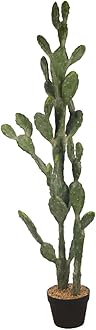 YAHOME Artificial Cactus Plant, 4.5ft Tall Faux Cactus with Pot, Durable Nearly Natural Faux Plants Indoor, Eco-Friendly, Maintenance Free & Lush Greenery Outdoor Fake Plants for Patio, Home & Office