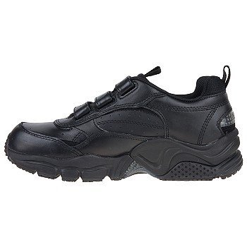 Apex Men's Velcro Strap Walker Walking Shoes - Size 14 W Black-Light Grey #TOP3