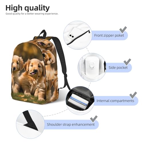 Sac à dos polyvalent en toile avec imprimé animaux chiots WURTON