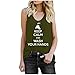 Produktbild Fcostume Damen Tank Top Sommer Casual Wash Hands Drucken Ärmellos Bluse Frauen Basic Tanktop Shirts Top Sport T-Shirt Oberteile