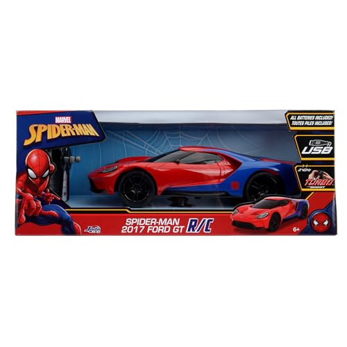Spiderman voiture Ford GT télécommandée 1/16 cadeau anniversaire enfant 6 ans