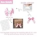 50 Pcs Mini Pink Bows,1.57 Inch Small Ribbon Bow Decorations, Mini Satin Fabric Bows for Crafts and Gift Wrapping Decorations(Pink)