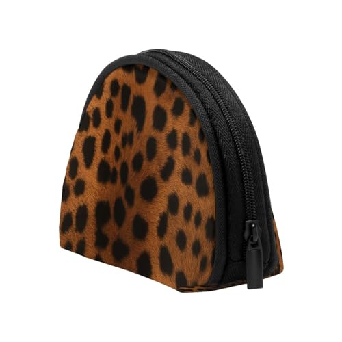 Portable Coin Purse Leopard Print Pattern Mini Zippered Money Pouch Card Holder4